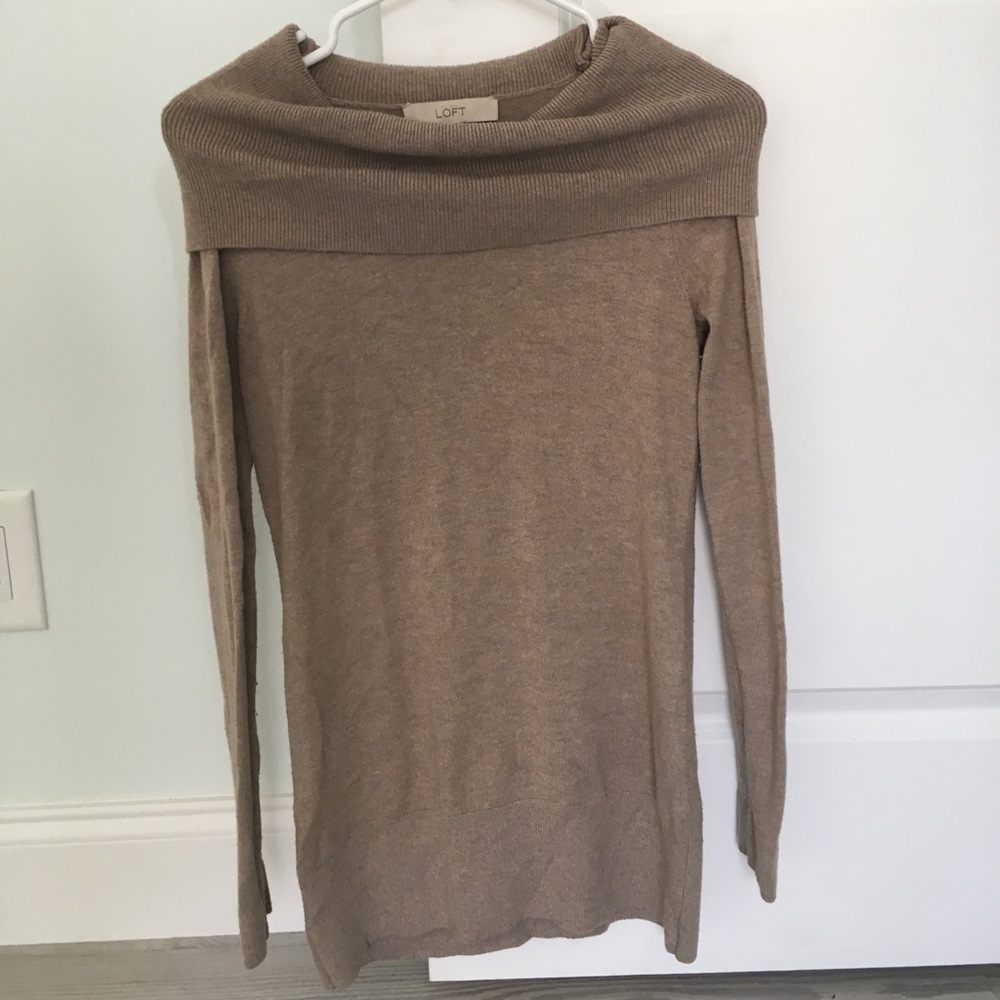Ann Taylor Loft Camel-colored sweater in size XS.